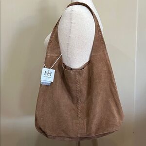 Haute Hippie | Tan Suede/Leather Festival Hobo Bag w/ Matching Mini Bag